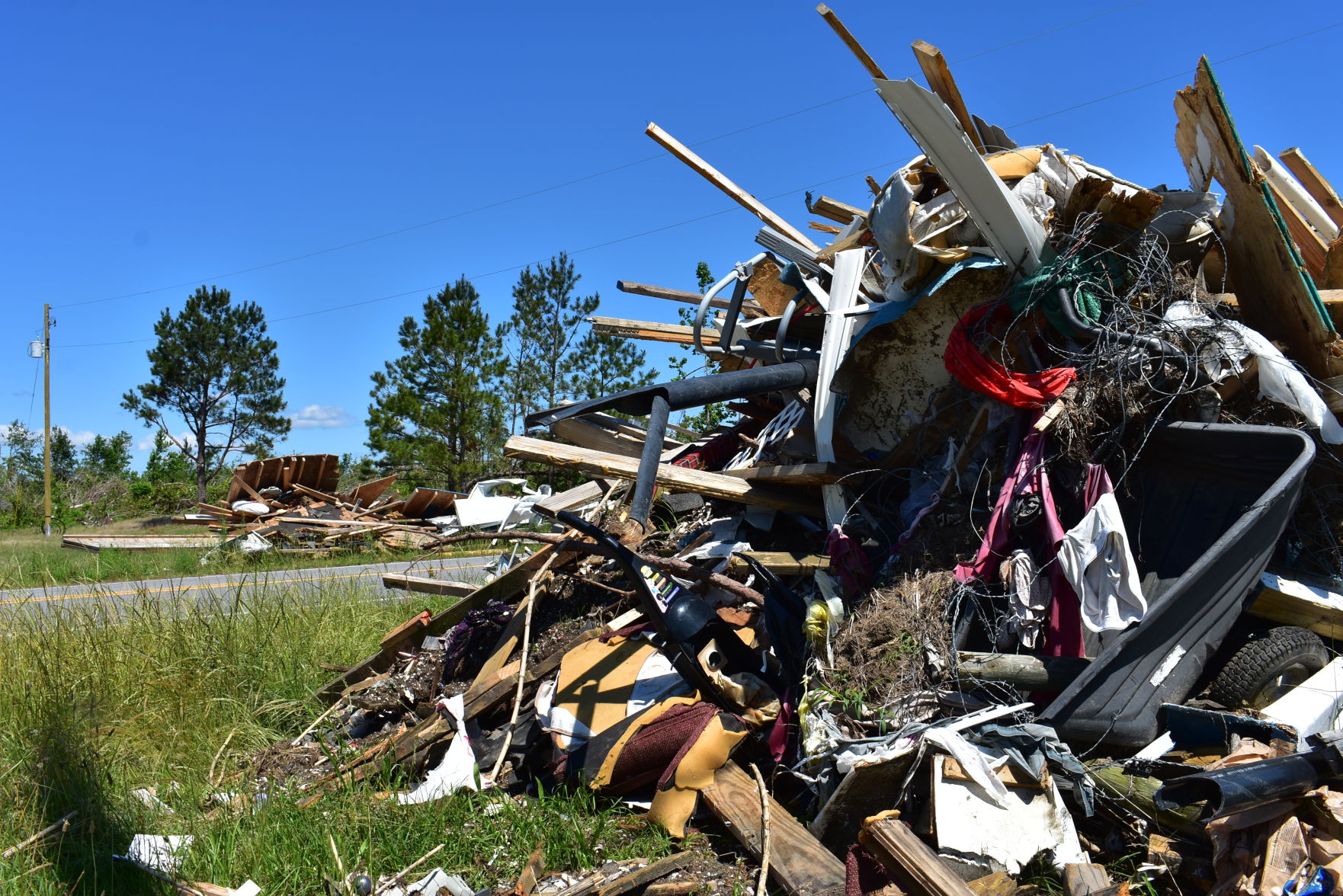 Tornado debris